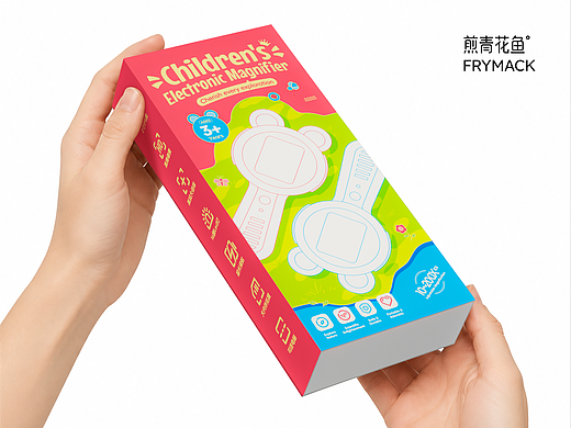 第一套包装做成这样？儿童电子放大镜包装设计