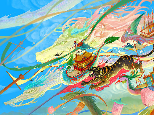 云端之上 龙舟竞渡
