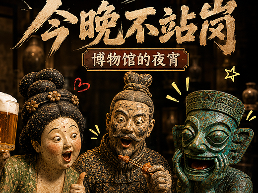 AIGC 广告视频｜华帝｜他们居然在博物馆偷吃夜宵？