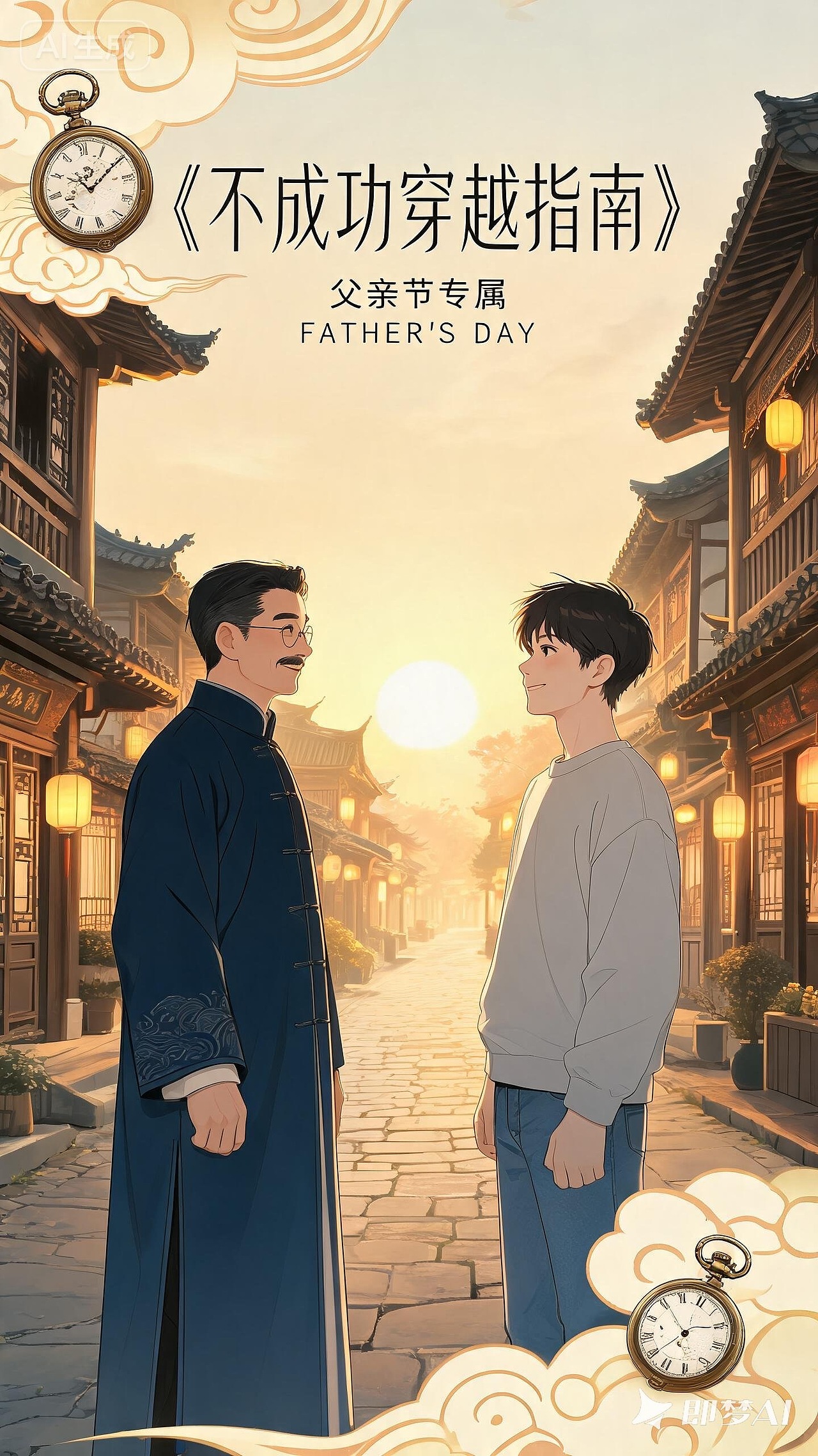 《不成功穿越指南》海报（图ZNDA5MDk2Mjcy） - AI作品 - 站酷设计师蓝湖羊原创素材 - 站酷ZCOOL