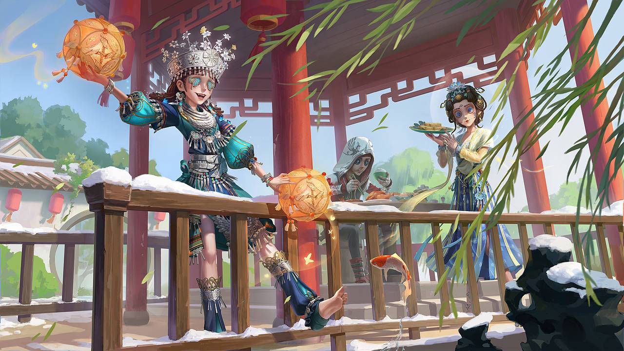 第五人格 春节的一张贺图（图ZNDA5MTA3NDA0） - 商业插画 - 站酷设计师AX金桃九原创素材 - 站酷ZCOOL