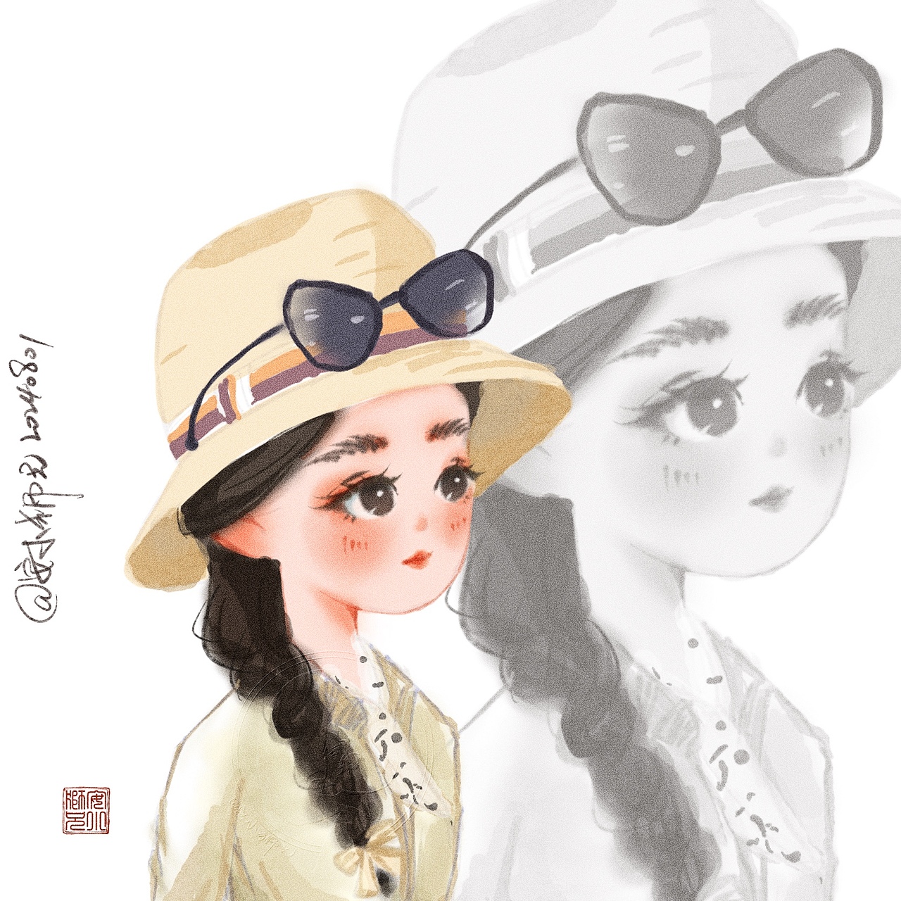 Q版古风人物插画练习（图ZNDA5MTMxMTM2） - 创作习作 - 站酷设计师安小狮兄原创素材 - 站酷ZCOOL