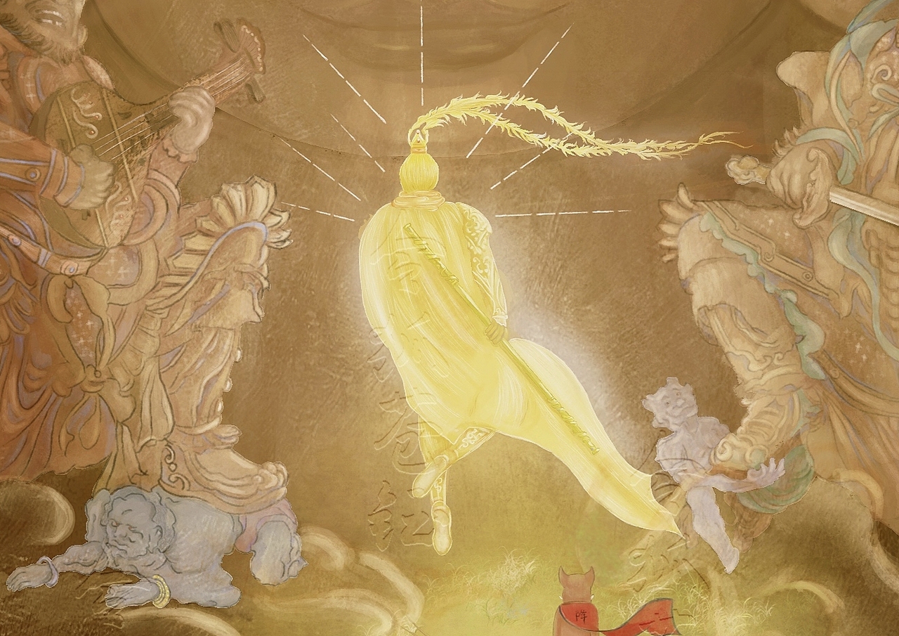 《大圣的光》（图ZNDA5MTc1OTQ0） - 艺术插画 - 站酷设计师令狐苍钰原创素材 - 站酷ZCOOL