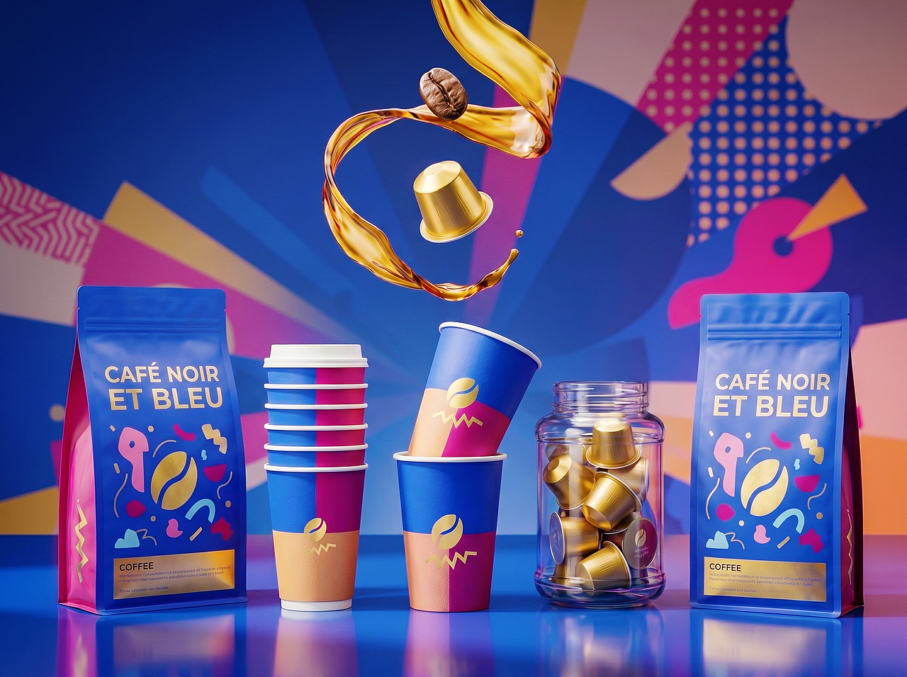 Up-Brands 上游文创|CAFÉ NOIR ET BLEU咖啡品牌设计(图ZNDA5MTgyNDQ0) - 品牌 - 站酷设计师上游文创品牌设计原创素材 - 站酷ZCOOL