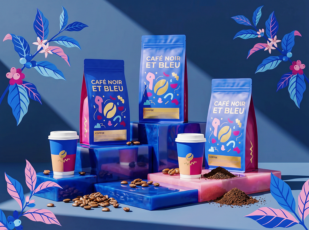 Up-Brands 上游文创|CAFÉ NOIR ET BLEU咖啡品牌设计(图ZNDA5MTgyNTI0) - 品牌 - 站酷设计师上游文创品牌设计原创素材 - 站酷ZCOOL