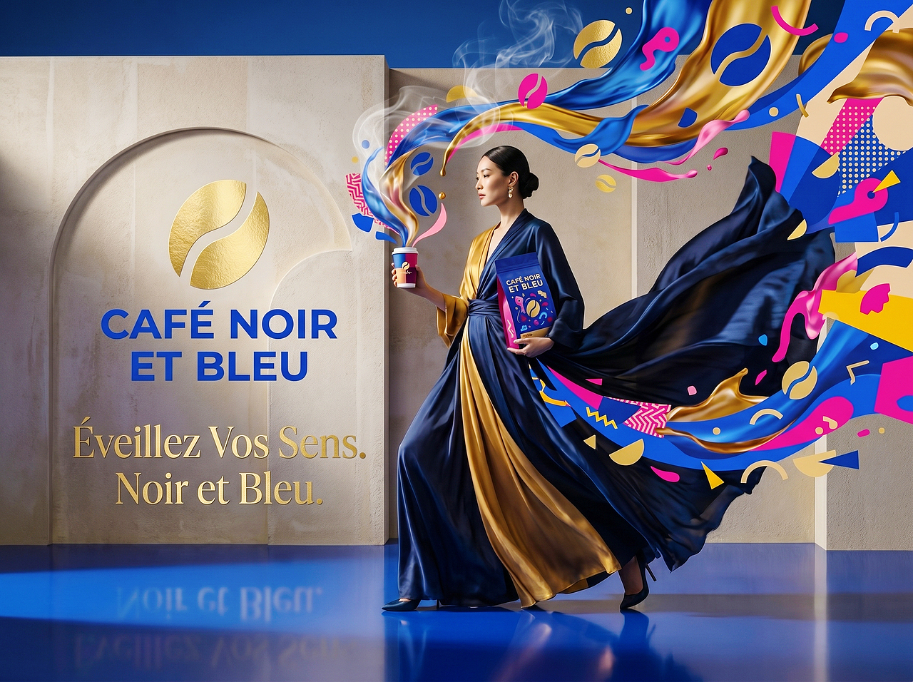 Up-Brands 上游文创|CAFÉ NOIR ET BLEU咖啡品牌设计(图ZNDA5MTgyNzI4) - 品牌 - 站酷设计师上游文创品牌设计原创素材 - 站酷ZCOOL