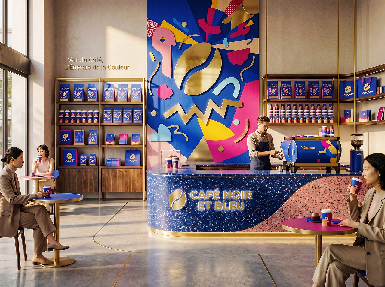 Up-Brands 上游文创|CAFÉ NOIR ET BLEU咖啡品牌设计(图ZNDA5MTgyNzUy) - 品牌 - 站酷设计师上游文创品牌设计原创素材 - 站酷ZCOOL
