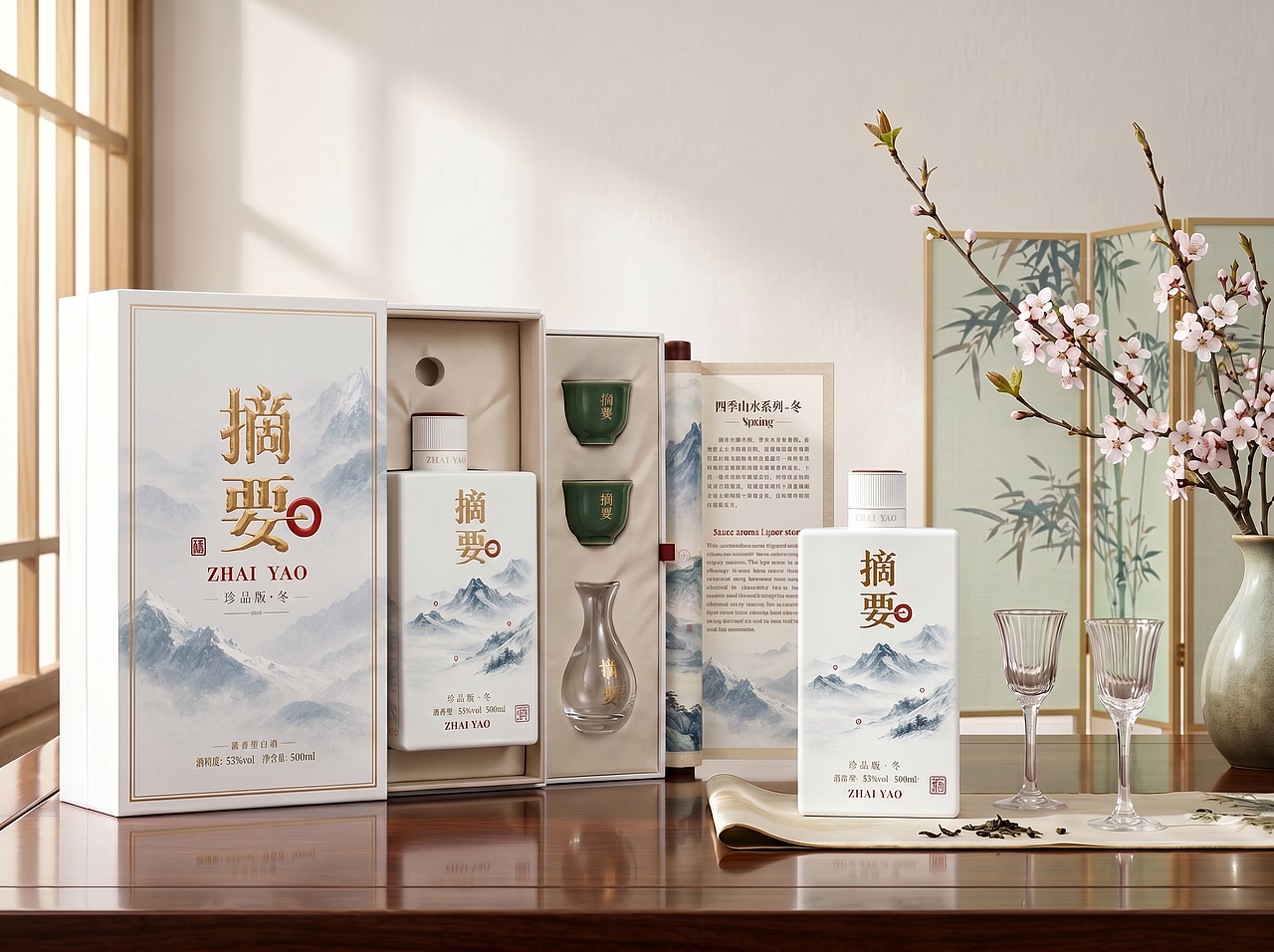 摘要·四季山水系列(图ZNDA5Mzc3MDI0) - 产品 - 站酷设计师茵小杨原创素材 - 站酷ZCOOL