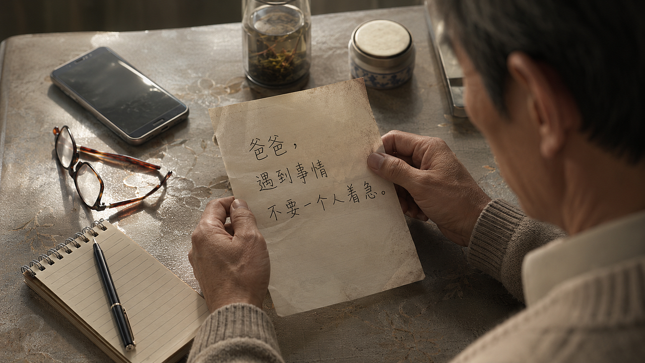 父亲节的无声来电（图ZNDA5MTkxNjU2） - AI作品 - 站酷设计师璟珩原创素材 - 站酷ZCOOL
