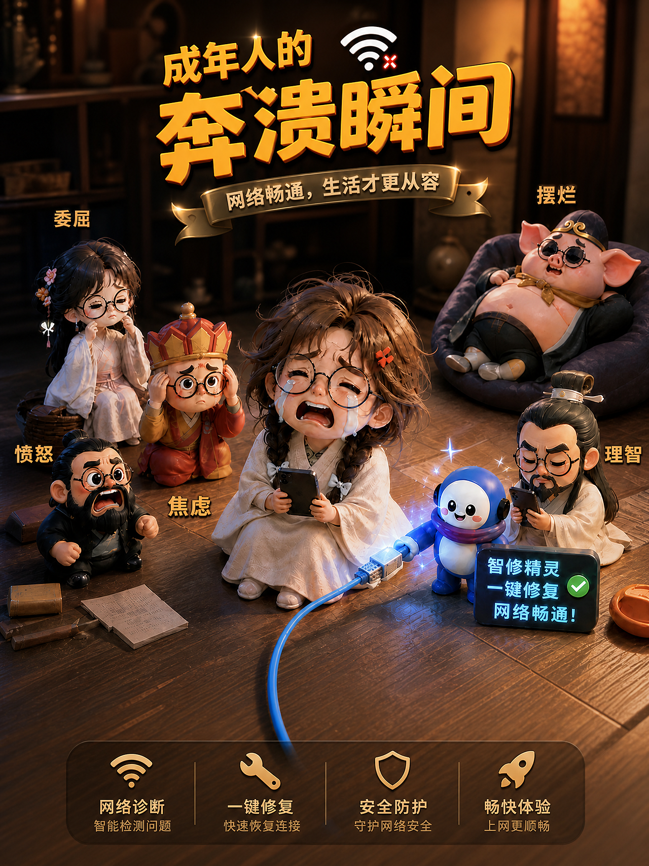 【AI短片】成年人的奔溃瞬间 上演情绪大观园(图ZNDA5MjAzODI4) - AI作品 - 站酷设计师小西天鲤鱼精原创素材 - 站酷ZCOOL