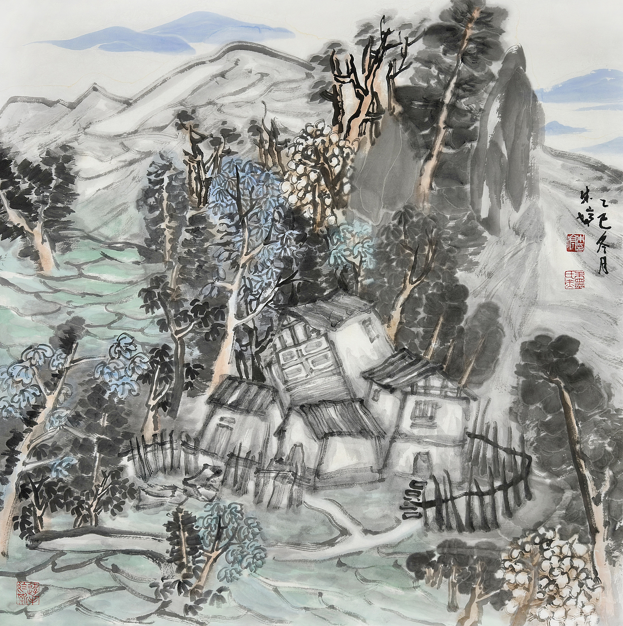 赤墨国画-060习作（图ZNDA5MjA3MTQ4） - 绘画 - 站酷设计师懐古o萃翠轩原创素材 - 站酷ZCOOL