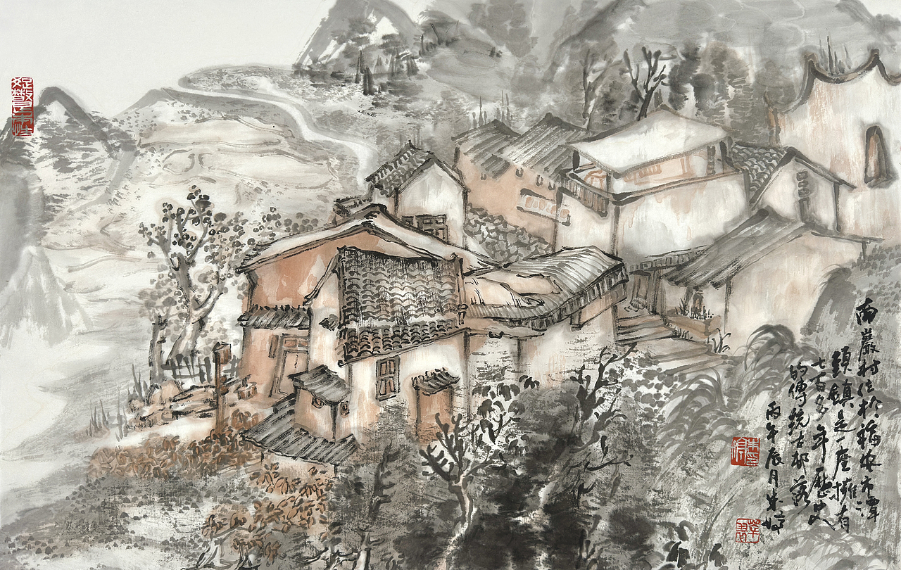 赤墨国画-061写生合集（二）（图ZNDA5MjA3NDgw） - 绘画 - 站酷设计师懐古o萃翠轩原创素材 - 站酷ZCOOL