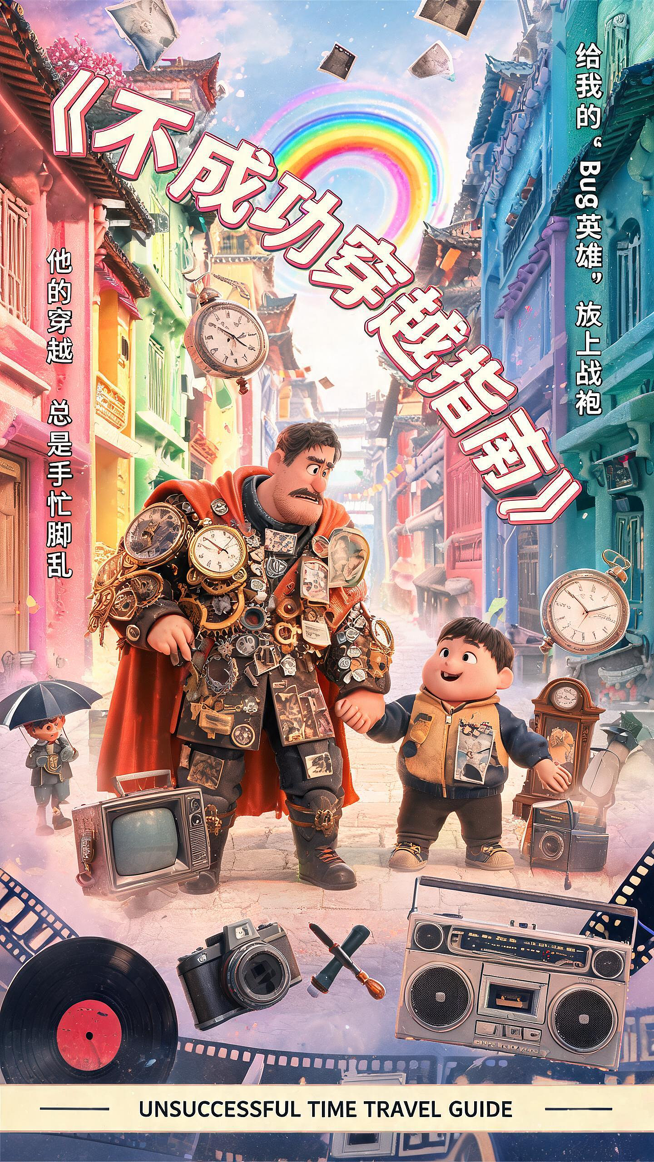 彩虹街巷的时空守护人(图ZNDA5MjExMzI4) - AI作品 - 站酷设计师你呐nina原创素材 - 站酷ZCOOL