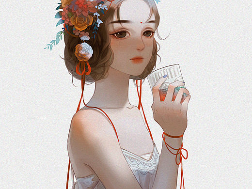 花与少女