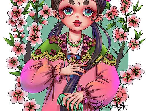 十二花神系列古风少女