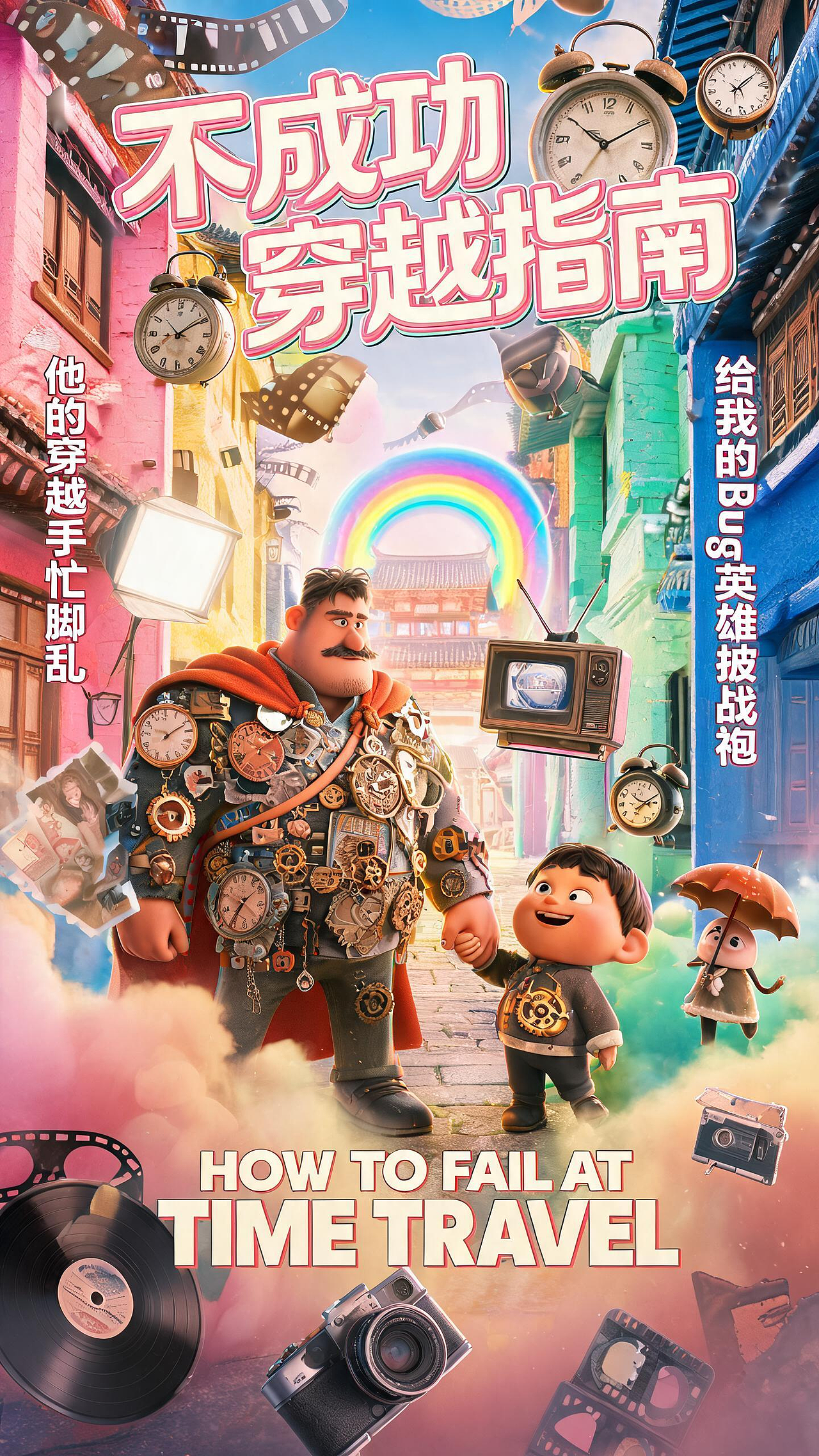 彩虹街巷的时空守护人(图ZNDA5MjE5NDA4) - AI作品 - 站酷设计师你呐nina原创素材 - 站酷ZCOOL