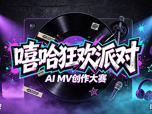 《嘻哈狂欢派对》黑胶唱片封面系列设计