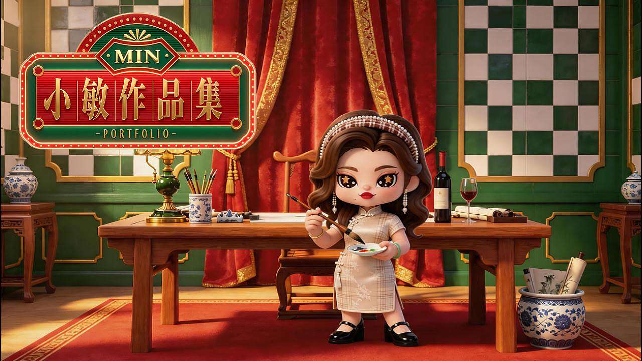 我终于有自己的动态作品集啦~（图ZNDA5MjM3ODg0） - AI作品 - 站酷设计师123木頭人原创素材 - 站酷ZCOOL