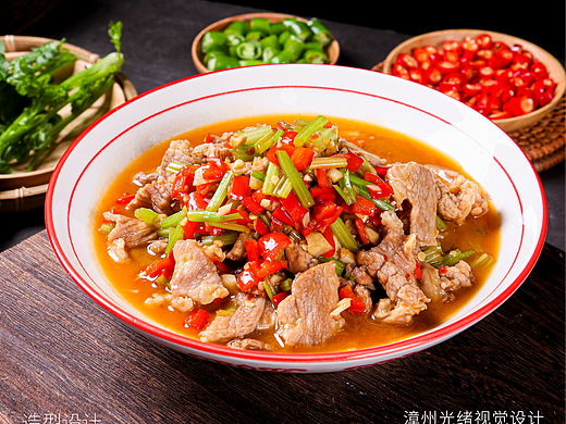 江西小炒江西菜美食菜单菜品拍摄 下饭菜辣椒炒肉漳州