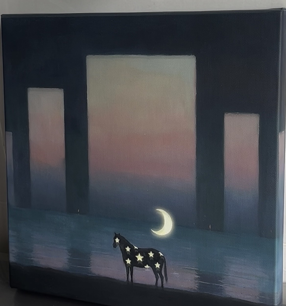 孤独的群星Constellation of One（布面丙烯，画展中）（图ZNDA5MjgxNjM2） - 绘画 - 站酷设计师暘坤原创素材 - 站酷ZCOOL