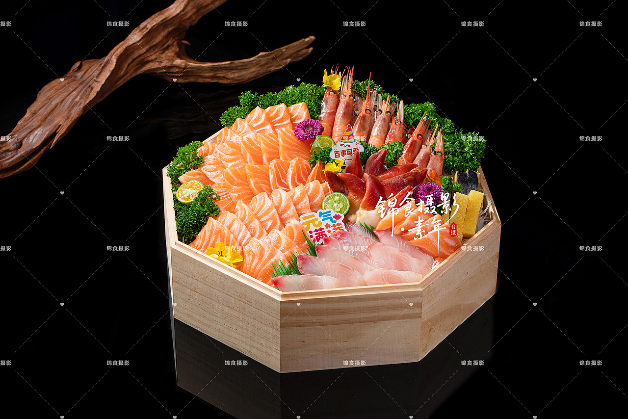 宜昌刺身礼盒生日蛋糕拍摄/菜品菜单拍照/美食摄影（图ZNDA5MzA1NTA4） - 美食摄影 - 站酷设计师宜昌锦食摄影原创素材 - 站酷ZCOOL