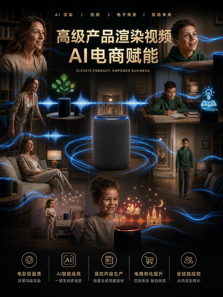 智能语音音响-渲染AIGC赋能（图ZNDA5MzA3NDY4） - 产品 - 站酷设计师走鱼原创素材 - 站酷ZCOOL
