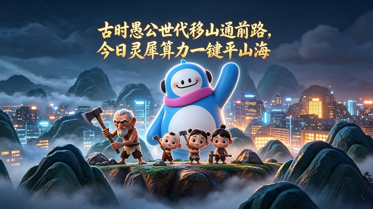 《新·愚公移山》(图ZNDA5MzE5MTA0) - AI作品 - 站酷设计师喜洋洋的肚肚原创素材 - 站酷ZCOOL