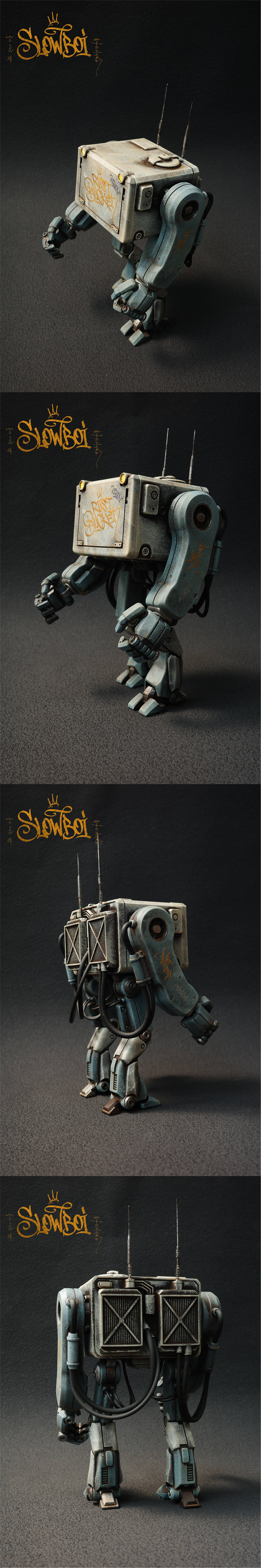 SLOWBOI 慢仔｜可动模型手办机器人偶（图ZNDA5MzIxMzQ4） - 手办/模玩 - 站酷设计师香蕉皮109原创素材 - 站酷ZCOOL