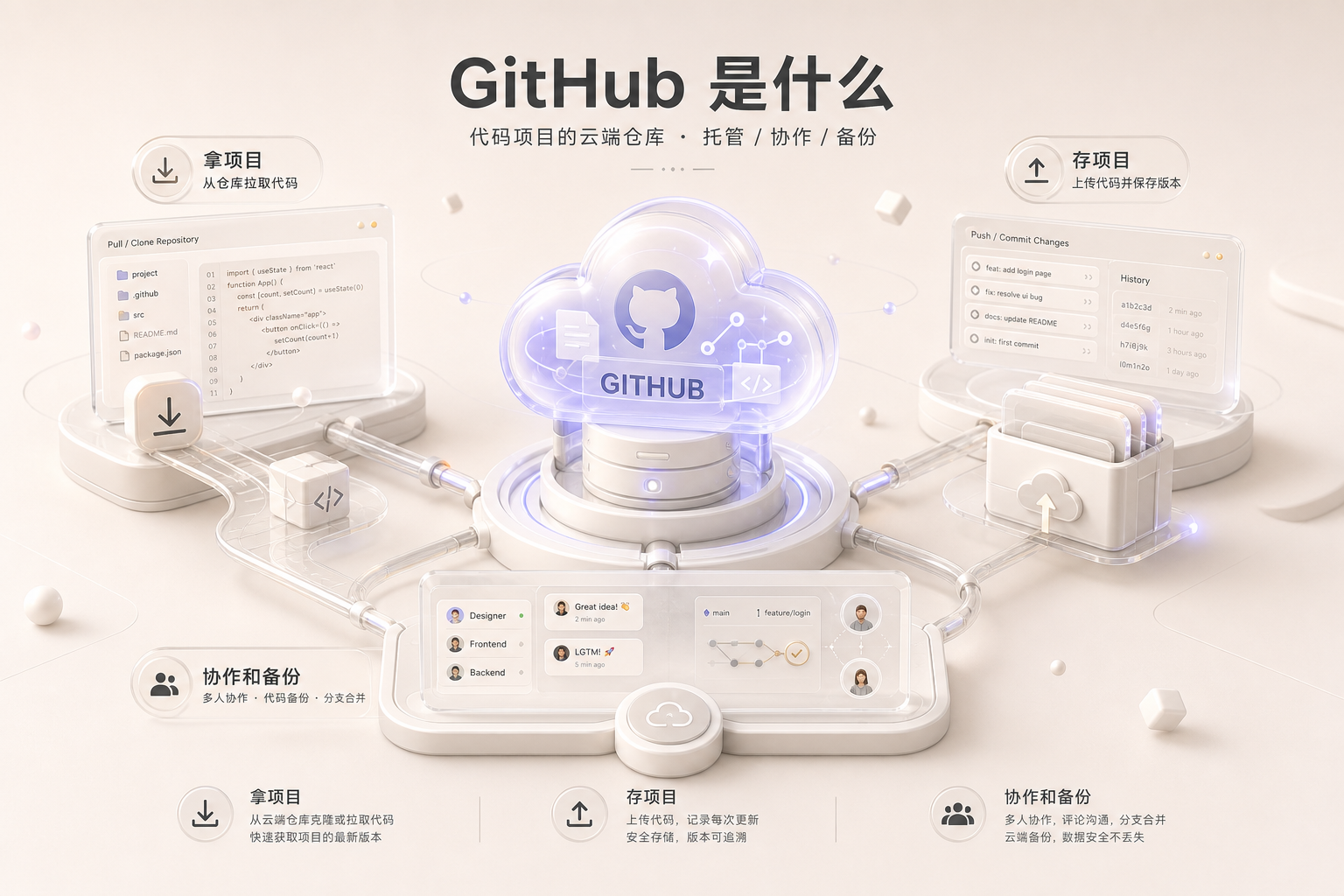 版本管理 Git、Github、UGit — 写给设计师的 Vibe Coding 零基础指南系列(图ZMTU3MTQ1ODQ=) - 教程 - 站酷设计师Rico的设计漫想原创素材 - 站酷ZCOOL