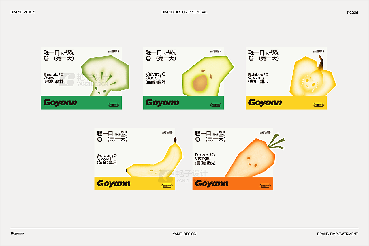 品牌设计-Goyann轻食-品牌提案（图ZNDA5MzM2MzY4） - 品牌 - 站酷设计师艳子设计原创素材 - 站酷ZCOOL