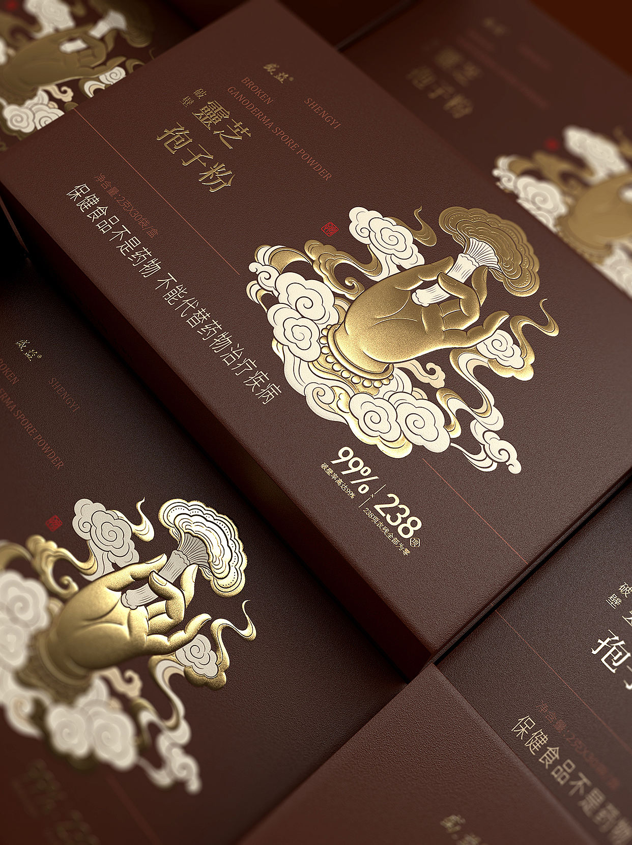 破壁灵芝孢子粉包装设计（图ZNDA5MzQ2MjUy） - 包装 - 站酷设计师庞亚辉包装设计原创素材 - 站酷ZCOOL