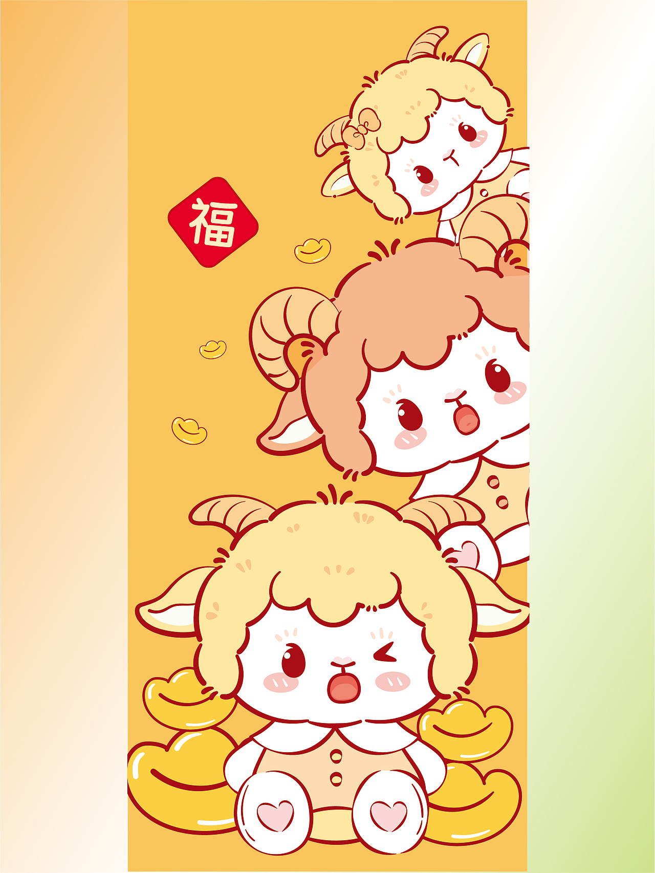 羊宝宝IP生肖插画壁纸吉祥物插画设计（图ZNDA5MzUzODA0） - 商业插画 - 站酷设计师阿茹生肖IP原创素材 - 站酷ZCOOL