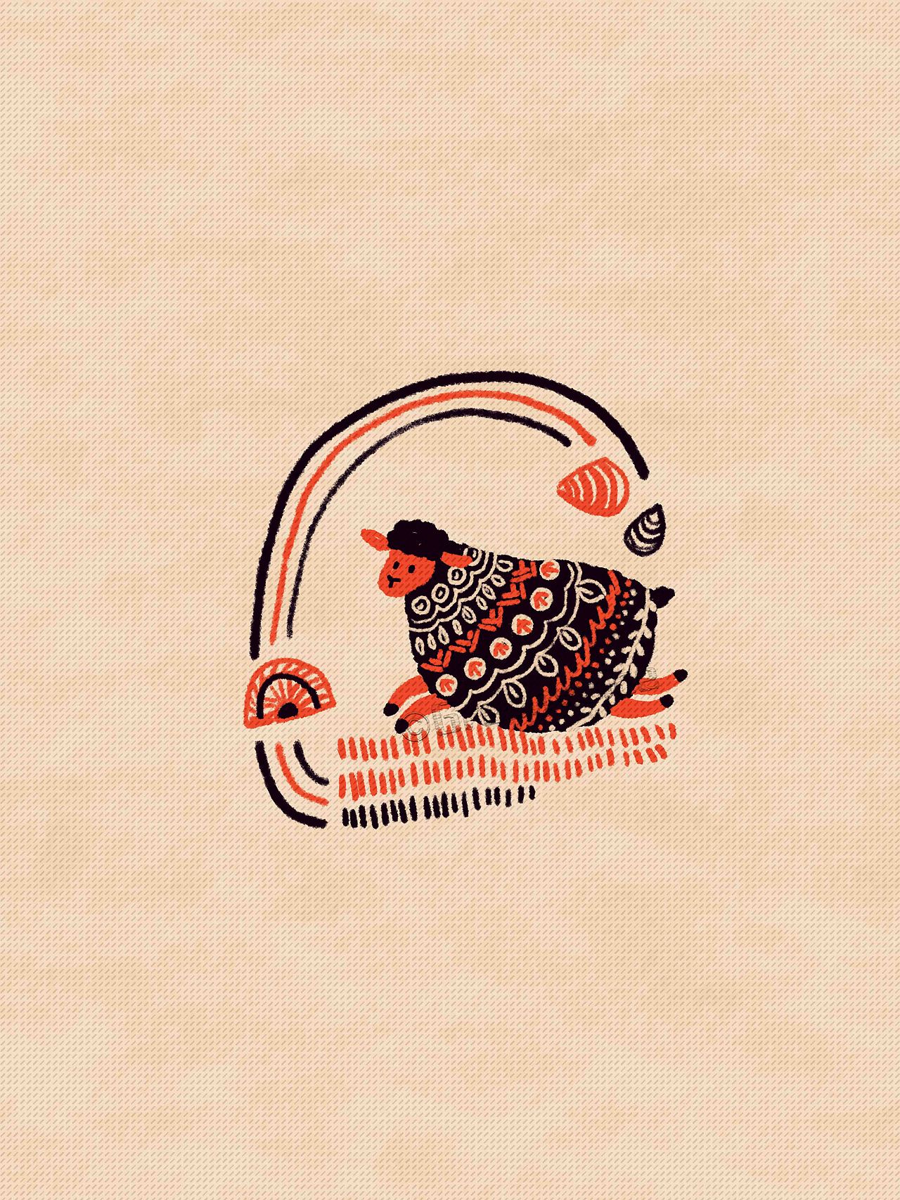 暖风牧场（图ZNDA5MzcwMjAw） - 商业插画 - 站酷设计师绿瓷叮叮原创素材 - 站酷ZCOOL