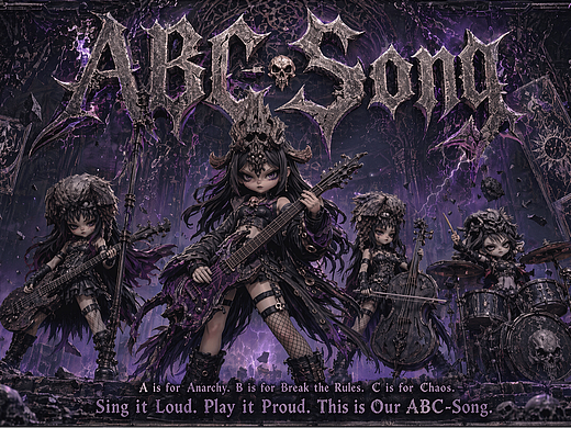 ABC-Song金属魔女团#MVLAND嘻哈狂欢派对（个人主页-ZNzM4NTE1MjA=） - AI作品 - 站酷设计师KinYip原创素材 - 站酷ZCOOL
