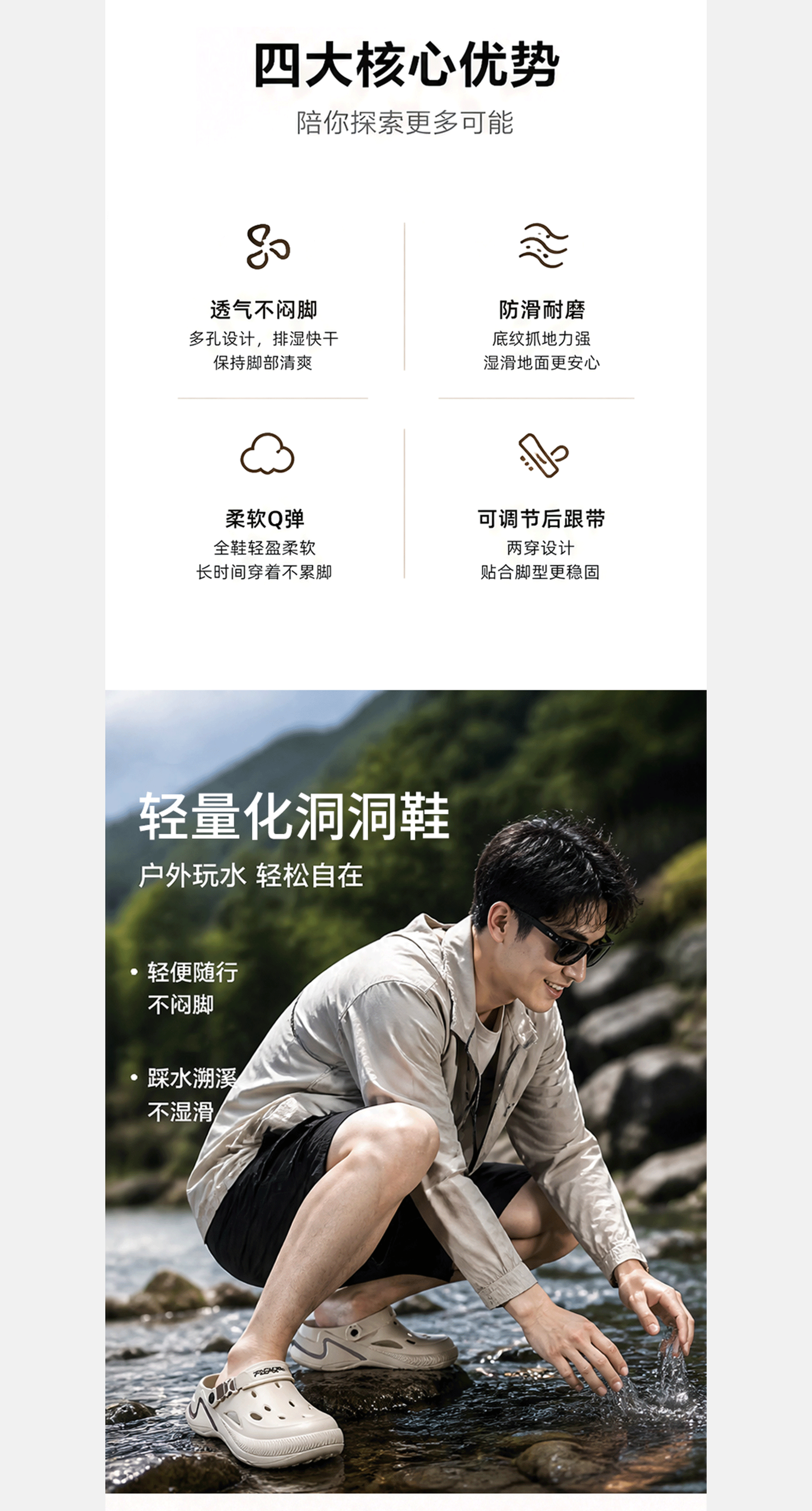 洞洞鞋｜Al详情页视觉设计（图ZNDA5MzgxNjIw） - 电商 - 站酷设计师gu_yue_01原创素材 - 站酷ZCOOL