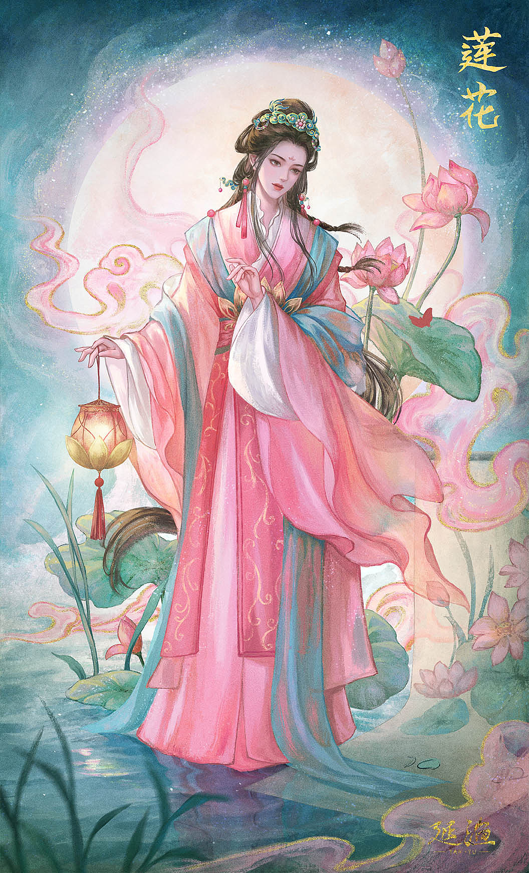 十二花拟人古风拟人原创插画（图ZNDA5Mzk1MDI0） - 艺术插画 - 站酷设计师延渔原创素材 - 站酷ZCOOL