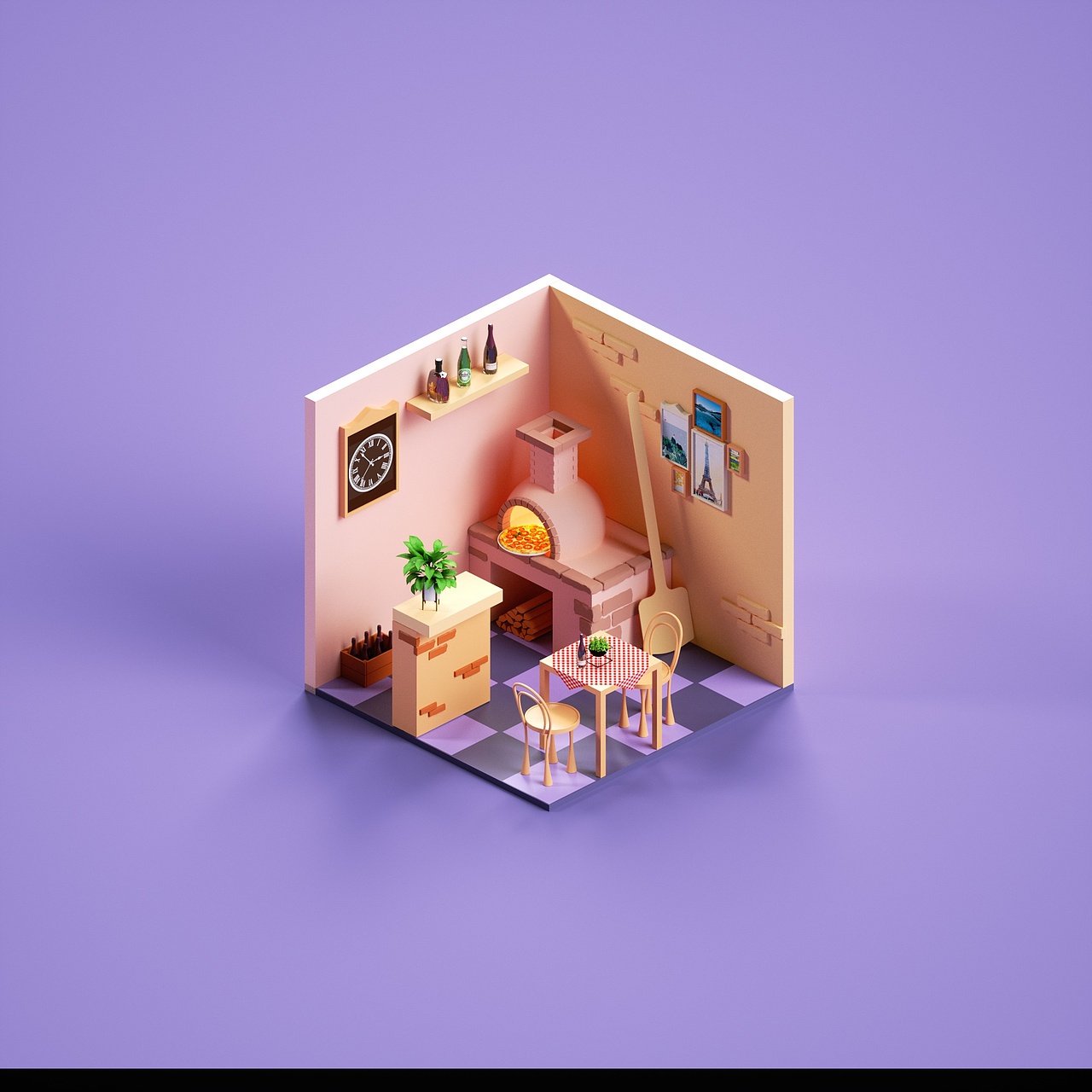 c4d场景练习（图ZNDA5Mzk4MjY4） - 场景 - 站酷设计师晴天一咸鱼原创素材 - 站酷ZCOOL