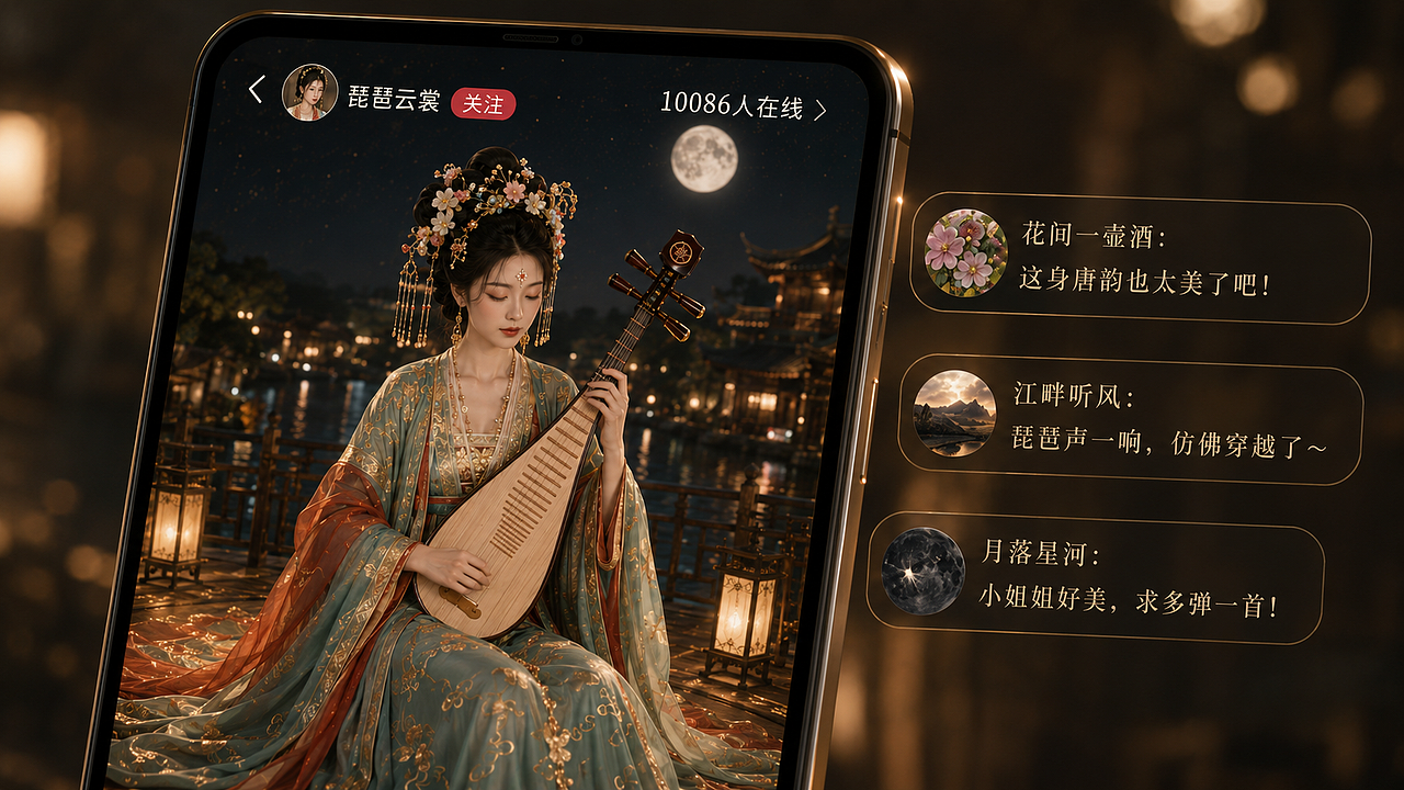 《10086个online时刻:大唐琵琶夜》(图ZNDA5NDE3NjEy) - AI作品 - 站酷设计师游离星X原创素材 - 站酷ZCOOL