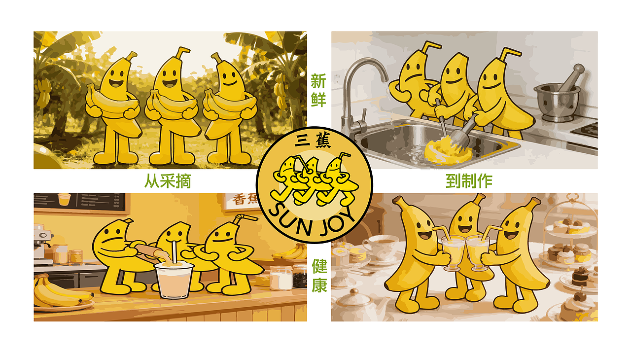 三蕉 SUNJOY(蕉屋 Banana Brew)(图ZNDA5NDIyMjky) - Logo - 站酷设计师懿晏设计原创素材 - 站酷ZCOOL