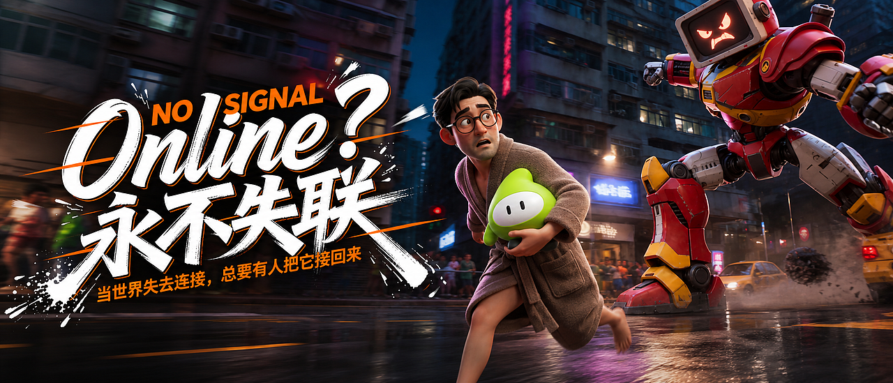 《NO SIGNAL Online 永不失联》(图ZNDA5NDI0MTIw) - AI作品 - 站酷设计师尹大肥原创素材 - 站酷ZCOOL
