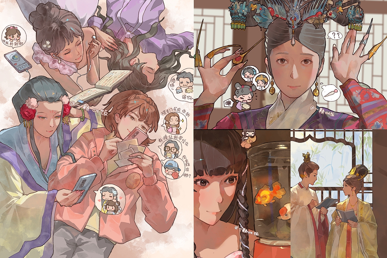 同人插图设计（图ZNDA5NDQ1NTEy） - 艺术插画 - 站酷设计师一颗鱼饭原创素材 - 站酷ZCOOL
