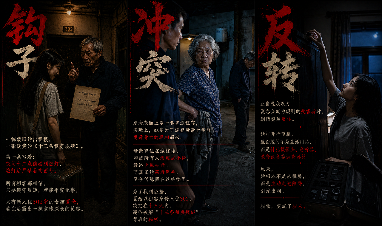 《十三条租房规矩》真人漫剧整体方案展示（图ZNDA5NDUzMzQ4） - AI作品 - 站酷设计师sinn_原创素材 - 站酷ZCOOL