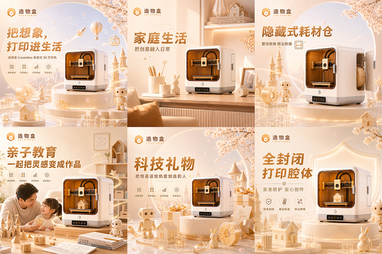3D打印机动态视觉与TVC广告 | 科技产品的情感化表达(图ZNDA5NDU2MTky) - 电子产品 - 站酷设计师星落纸间原创素材 - 站酷ZCOOL