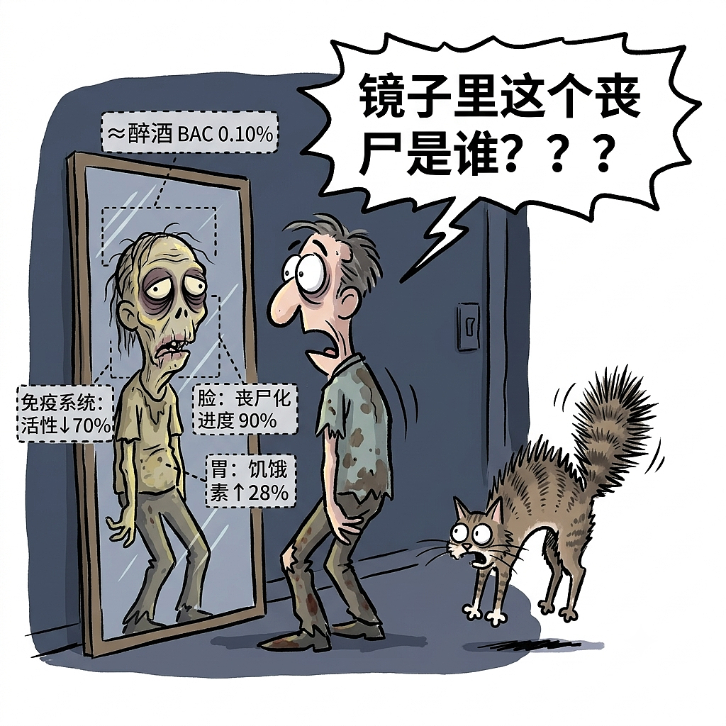 每天只睡 6 小时,我的脑子等于喝了二两白酒?(图ZNDA5NDU3MDE2) - 中/长篇漫画 - 站酷设计师huashuoshi原创素材 - 站酷ZCOOL
