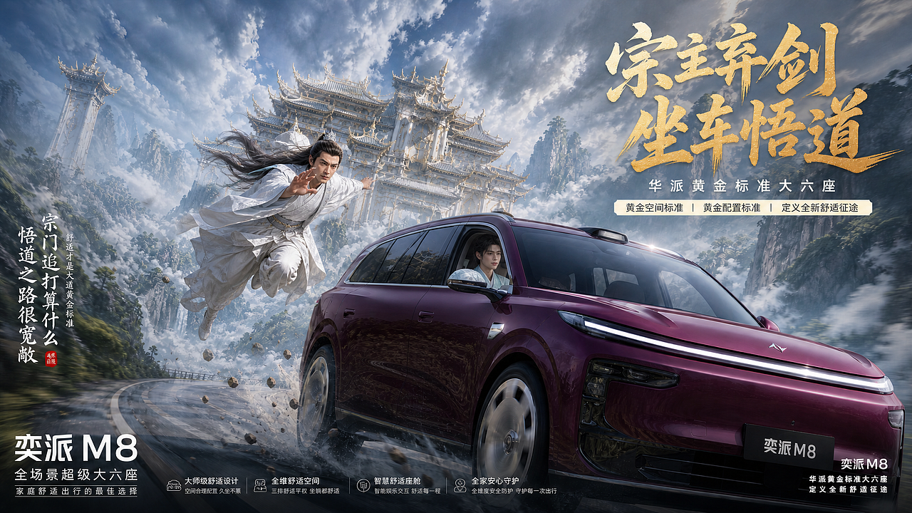 《宗主弃剑,坐车悟道》(图ZNDA5NDY1Njc2) - AI作品 - 站酷设计师爺要崩溃原创素材 - 站酷ZCOOL