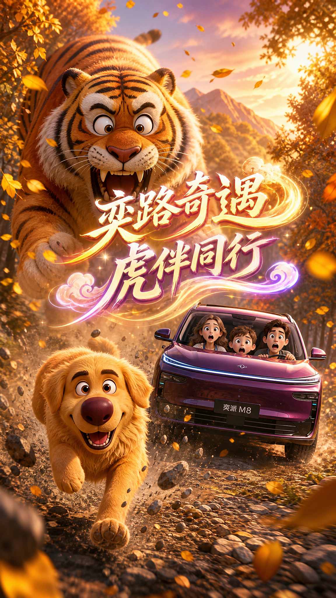 《奕路奇遇 虎伴同行》(图ZNDA5NDY5NjY0) - AI作品 - 站酷设计师JOICE888原创素材 - 站酷ZCOOL