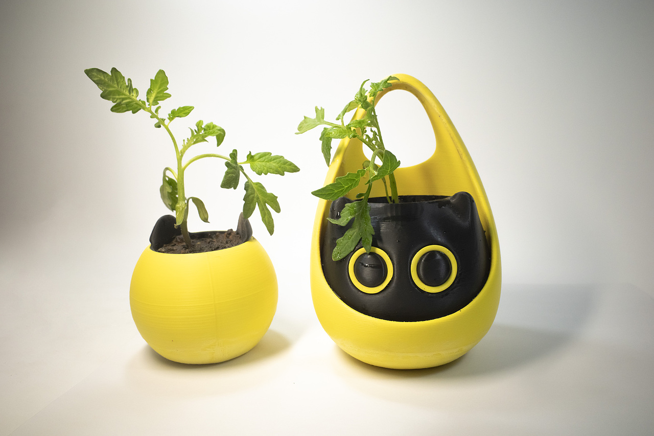 可爱小猫花盆组合模型 flowerpot 单色打印（图ZNDA5NDcxNDI4） - 手办/模玩 - 站酷设计师会打酱油的酱油原创素材 - 站酷ZCOOL