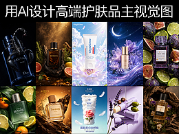 用ai创作高端化妆品产品摄影主视觉图