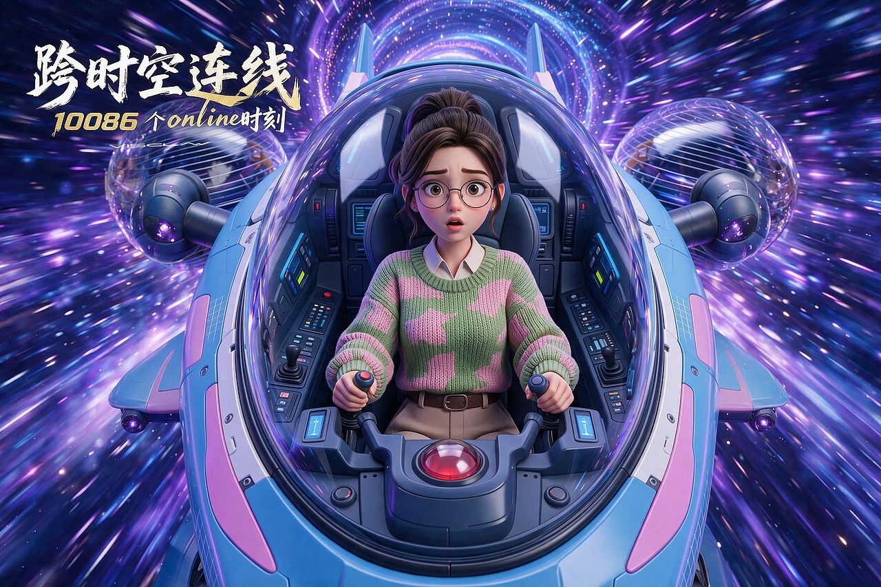跨时空连线 #10086 个 online 时刻(图ZNDA5NDkzMzky) - AI作品 - 站酷设计师VC23原创素材 - 站酷ZCOOL
