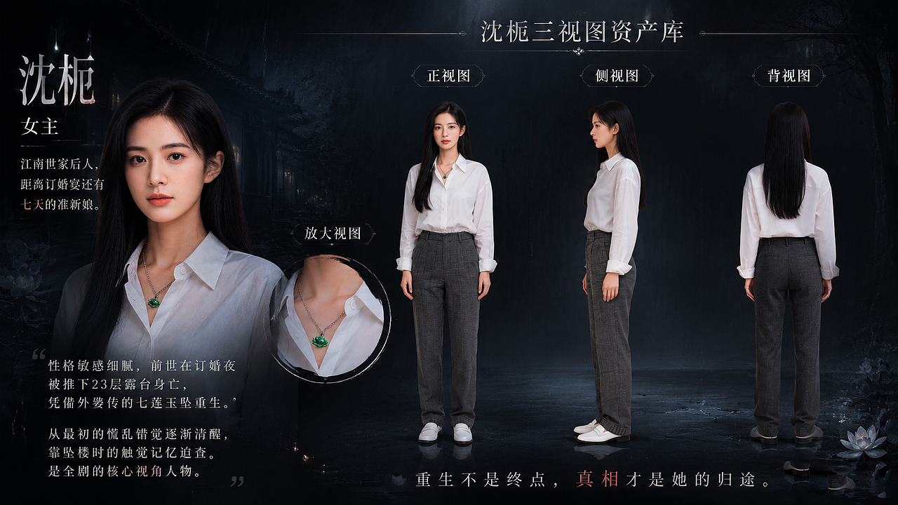 《七莲坠》真人漫剧整体方案展示（图ZNDA5NTEwNTU2） - AI作品 - 站酷设计师SunnyOct原创素材 - 站酷ZCOOL